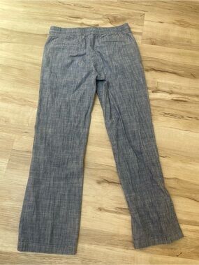 Ann Taylor Grey Straight-Leg Chinos